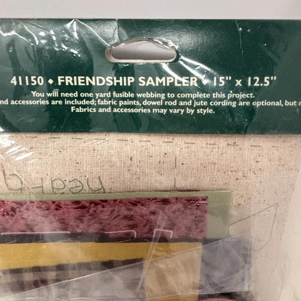 Vintage Bucilla PatchWorks 41150 Friendship Sampler Applique Quilt Craft Kit
